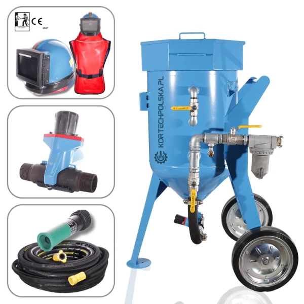 Oczyszczarka KO-100-MICRO piaskarka kortechpolska zestaw.webp