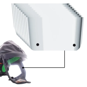  folia szyba wizjera do maski ARES 10 szt.