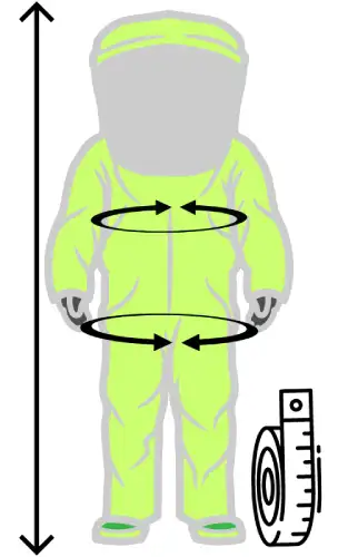 wymiary kombinezon do piaskowania