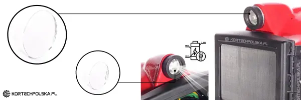 szybka lampy led helmu res